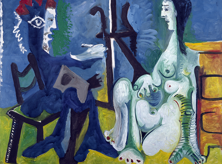 Il pittore e la modella (1963), olio su tela.